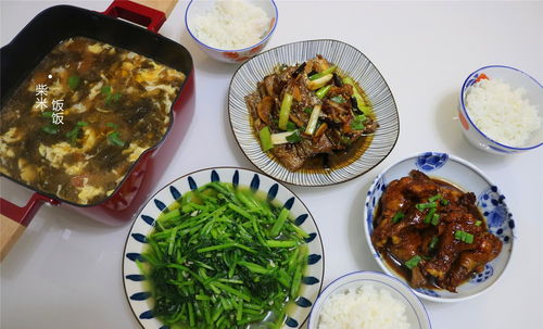 朋友圈晒晚餐,3菜1汤营养搭配,网友 家的味道,简单好吃