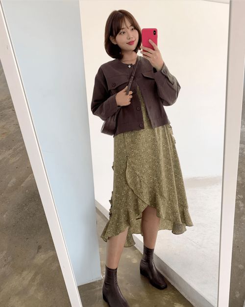 薄外套 裙子 洋气 高级