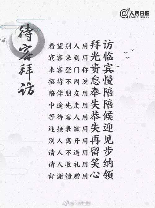 传统文化 中华礼仪礼貌用语