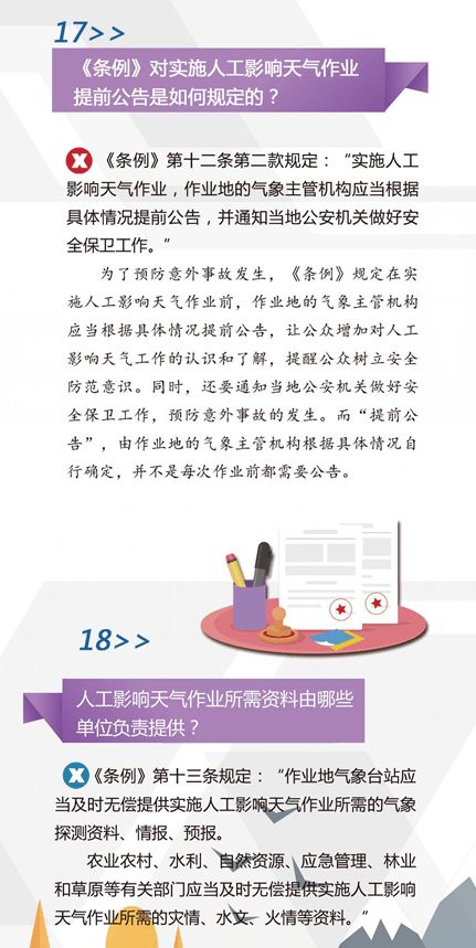 普法回答 人工影响天气管理条例