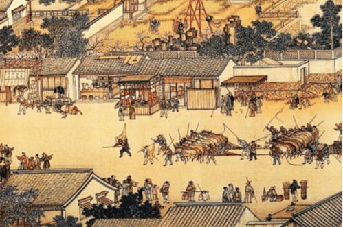 妇人挑的篮子里坐了俩幼儿,一高人路过 这俩孩将来都是真龙天子