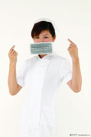 白衣天使0025 白衣天使图 戴口罩 