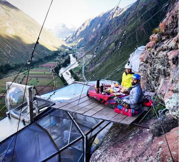 世界最刺激的酒店:秘鲁境内的一座酒店建在悬崖 2千一晚