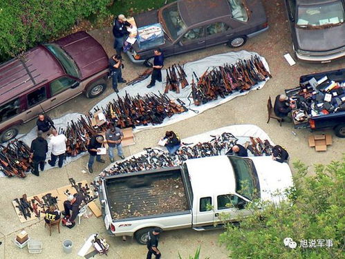 洛杉矶一座豪宅内搜出1000多把枪 美国警察惊了