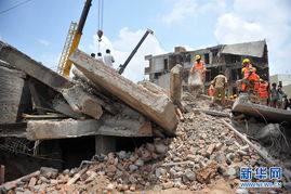 印度在建建筑倒塌现场 至少造成2人死亡