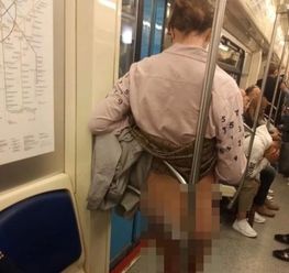 女子坐地铁要求男乘客让座被拒,竟脱下内裤大吼 因为我是女人