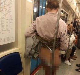 女子坐地铁要求男乘客让座被拒,竟脱下内裤大吼 因为我是女人