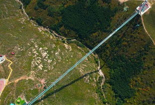 航拍大青山 亚洲第一长 高空玻璃吊桥