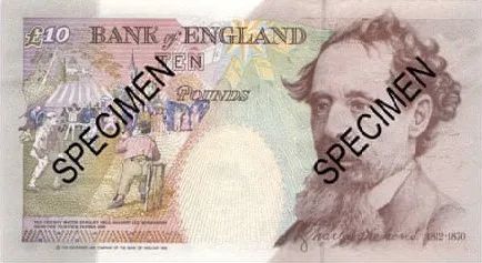 印在英镑纸币上的人物,除了女王还有谁