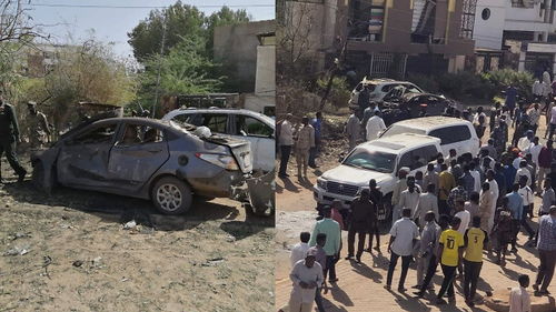 苏丹总理哈姆杜克在首都遭遇暗杀幸免于难 袭击现场车辆受损严重