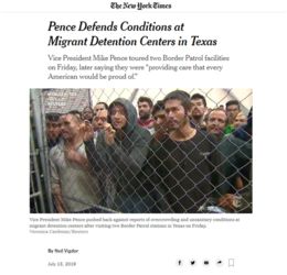 纽约时报 称移民拘留中心 恶臭 ,特朗普怒怼 假新闻