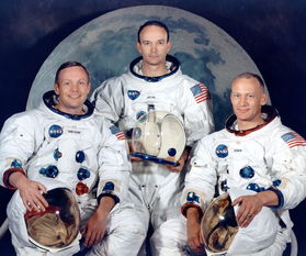 人类登月50周年:阿波罗11号三名宇航员(人类登月50周年:影棚摆拍的阴谋论怎么还有市场?)