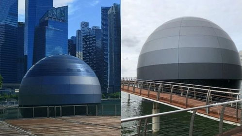 首家水上门店,采用球形设计 新加坡第三家苹果零售店即将开业 