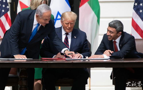 以色列与阿联酋和巴林在白宫签署关系正常化协议
