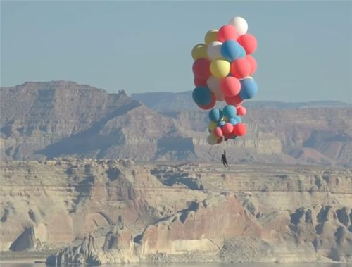 惊险直播 魔术师抓52个氦气球升至7500米高空