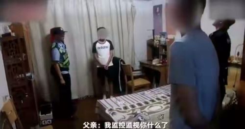 儿子被父亲用摄像头监控,当着警察的面大吼父亲 你是文盲