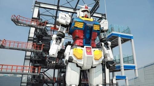 动起来了 巨型 高达 机器人在日本横滨展开测试