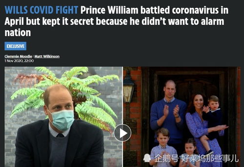英媒称威廉王子曾感染新冠病毒 呼吸困难仍坚持履行王室职责