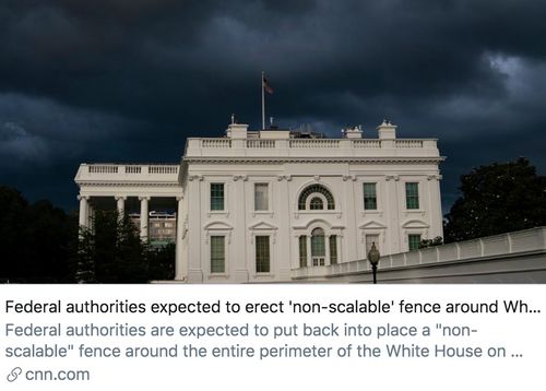 白宫外再建围栏,美国大选之夜被混乱笼罩 