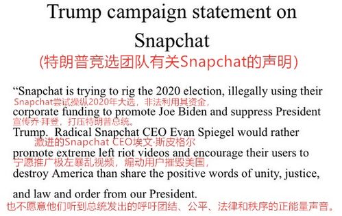 特朗普竞选团队回应Snapchat 不推广总统账号非法 