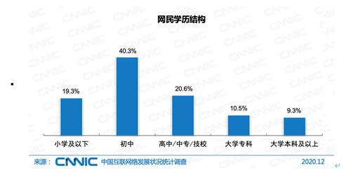 中国网民规模接近10亿,月收入5000元以上不足三成,本科以上9.3
