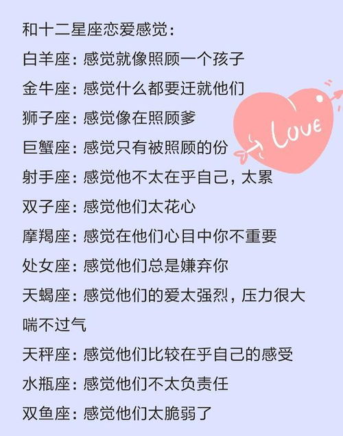 十二星座失恋后会干嘛,跟他们谈恋爱是什么感觉,被得罪后的表现