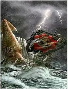 克拉肯,挪威语:Kraken是北欧神话中游离挪威和冰岛近海的 挪威海怪克拉肯