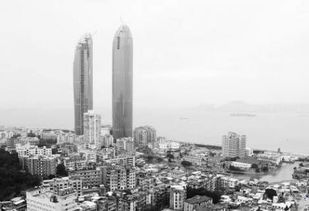 中国第一双子塔 厦门第一高楼诞生A塔封顶 