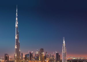 迪拜塔是世界最高的建筑,是迪拜的地标之一,高828米 