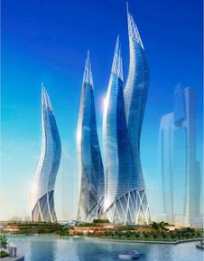 迪拜风中烛火大厦 阿联酋迪拜十大疯狂高楼商务大厦建筑