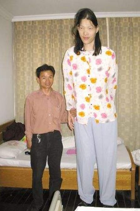 中国 女巨人 身高2米4,比姚明还高,为何不打篮球去卖艺