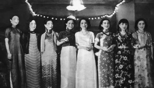 老照片 民国美女旗袍秀,四大美女齐聚,时光相册永远记录着她们的青春年华