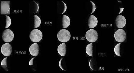 太阳系八大行星示意图 月亮在一个月内的变化 太阳系八大行星示意图