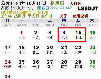 历史上凭空消失的10天,1582年10月4日的下一天,竟是10月15日