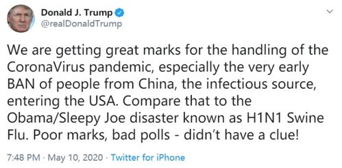 特朗普自夸防疫成绩，美国真实评价：有史以来最大的失败(特朗普赞扬中国防疫)