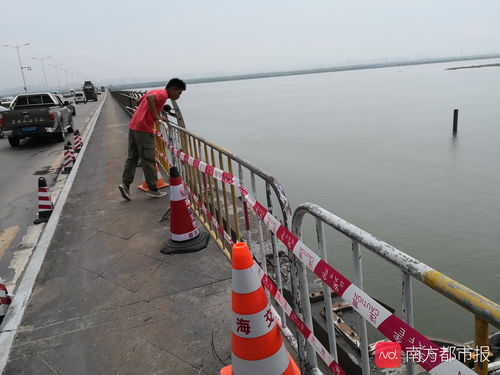 珠海大桥一卡车坠海 货柜车从这里坠海