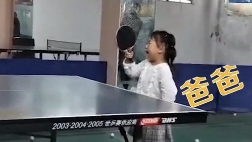 3岁女孩哭着打乒乓球,结果亮了(3岁女孩哭着打乒乓仍精准接到视频)