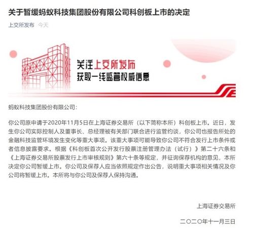 监管机构决定从维护金融消费者权益和保护投资者利益的角度暂停蚂