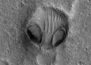 火星现外星人脸 疑似外星飞船的神秘物体
