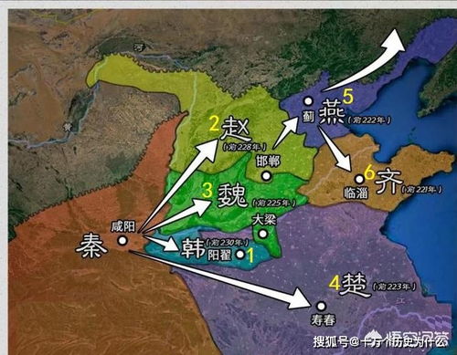 秦始皇灭六国的顺序和时间 韩赵魏楚燕齐 秦始皇灭六国的顺序和时间地图