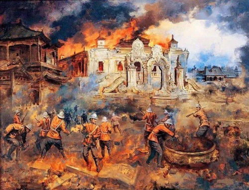 结果1900年,八国联盟再次占领圆明园,抢劫了重建后的圆明园(1900年1月1日)